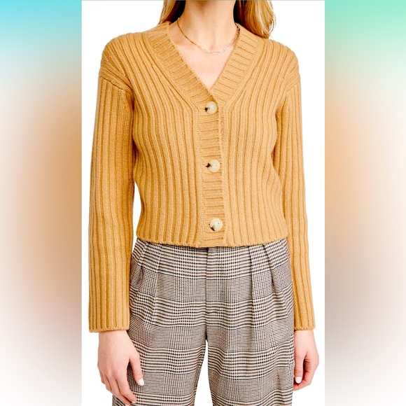 ✨ Vince Wool-Cashmere Ribbed Cardigan ✨
Size: S
Color: Camel - Picture 10 of 12